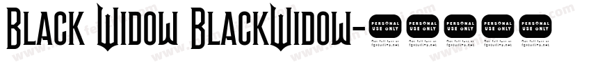 Black Widow BlackWidow字体转换